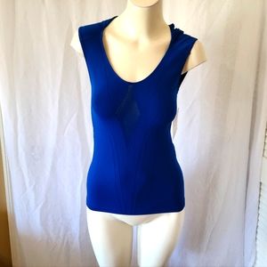 Nux Light Compression Sleeveless Oceanic Blue Hoodie Size Small